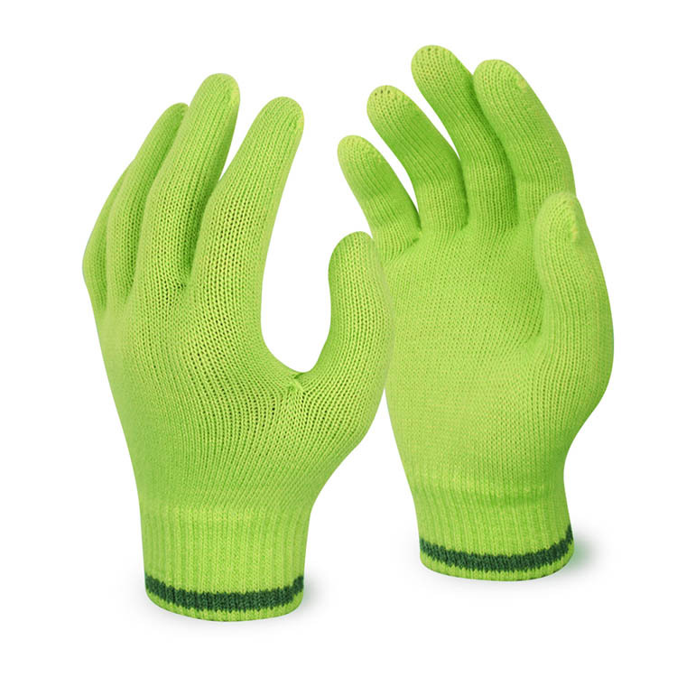 Fluorescence Bright Silk Knitted Gloves