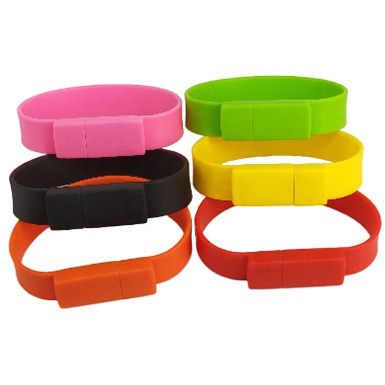 Silicone 4GB USB Wrist Bracelet Memory Flash Drive