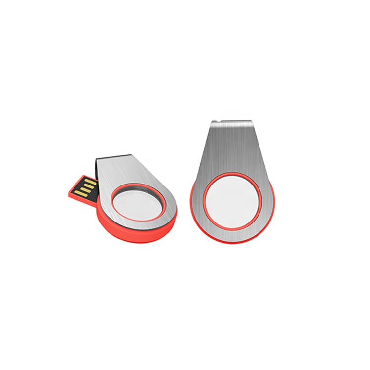 Light Up Swivel Round Acrylic USB Flash Drive