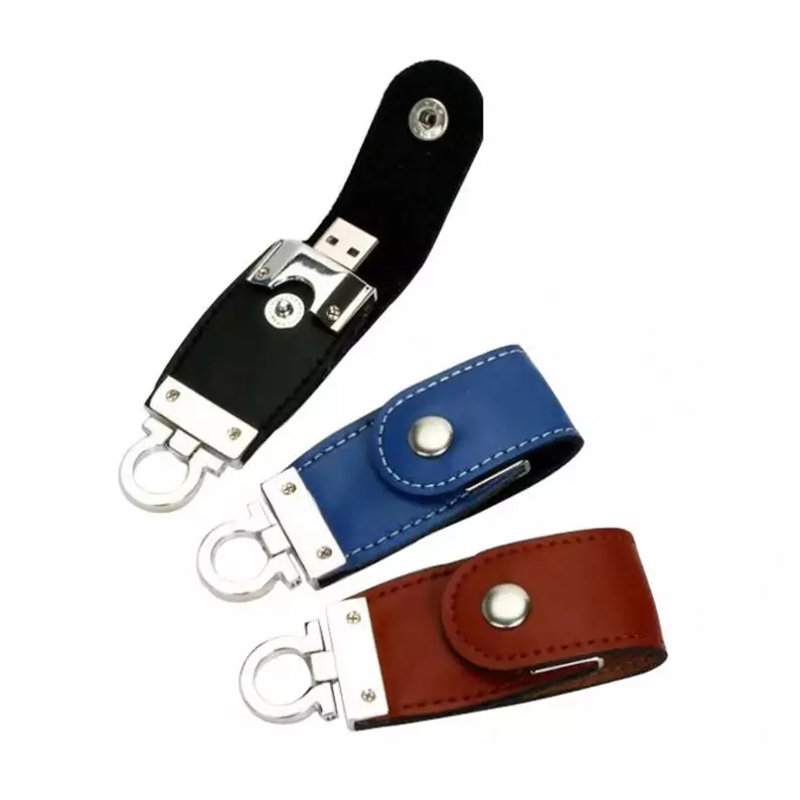 2GB PU Keychain USB Flash Drive