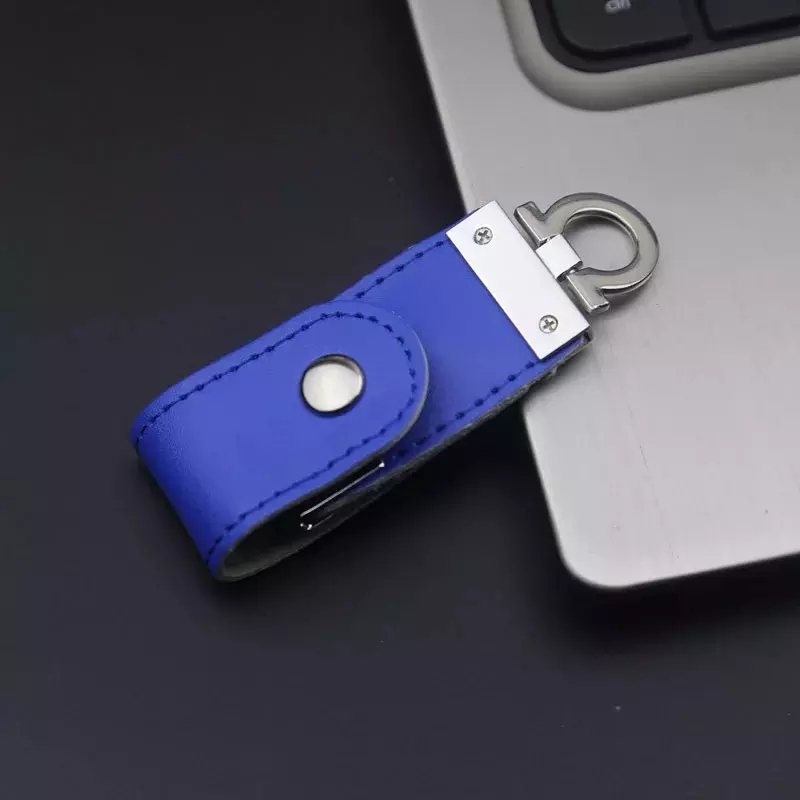 2GB PU Keychain USB Flash Drive