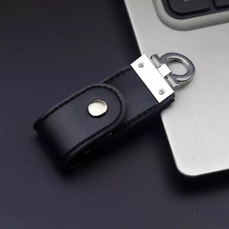 2GB PU Keychain USB Flash Drive