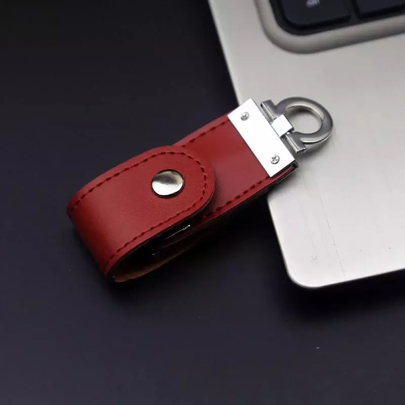 2GB PU Keychain USB Flash Drive