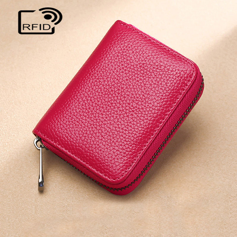 RFID Anti-theft Leather Card Holder