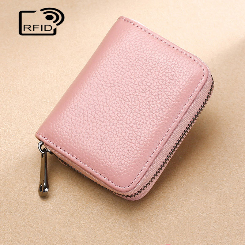 RFID Anti-theft Leather Card Holder