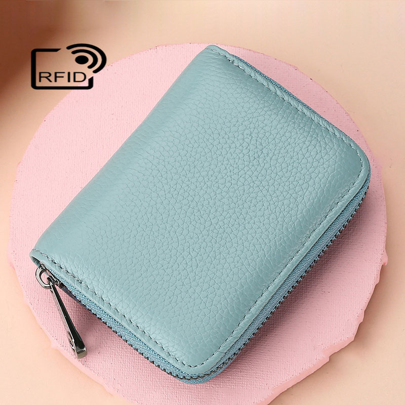 RFID Anti-theft Leather Card Holder