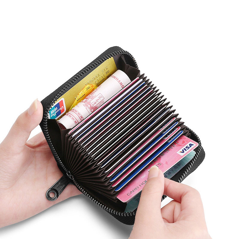 RFID Anti-theft Leather Card Holder