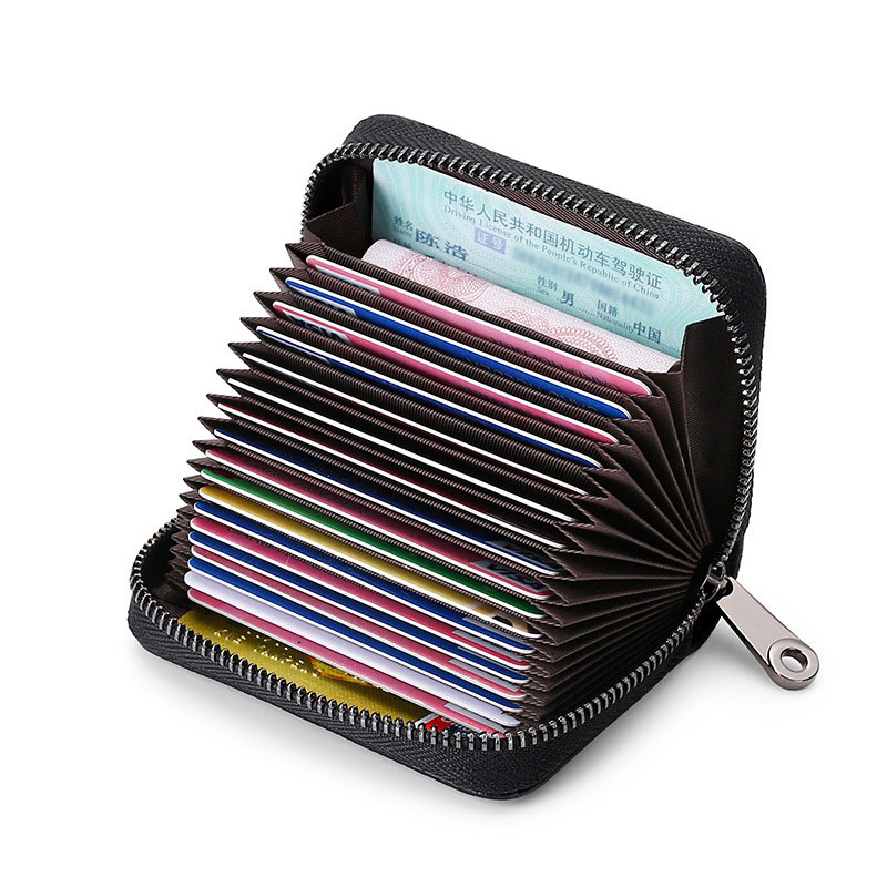 RFID Anti-theft Leather Card Holder