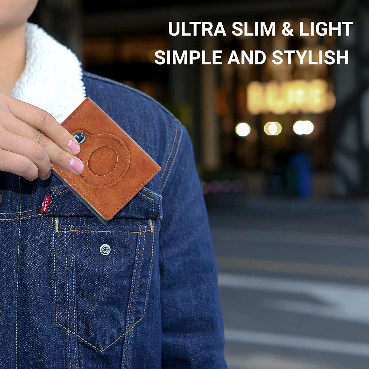 RFID Pop Up Leather Card Holder