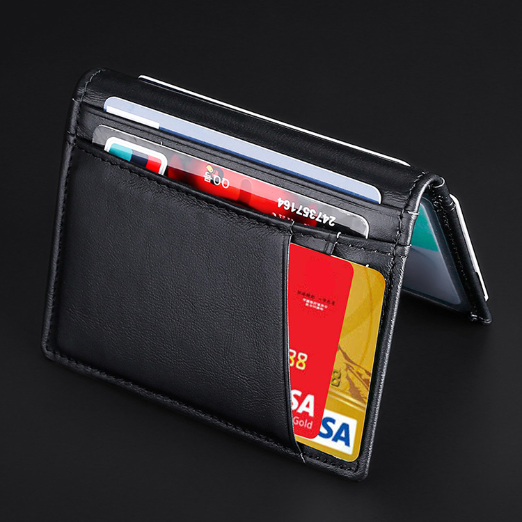 RFID Pop Up Leather Card Holder