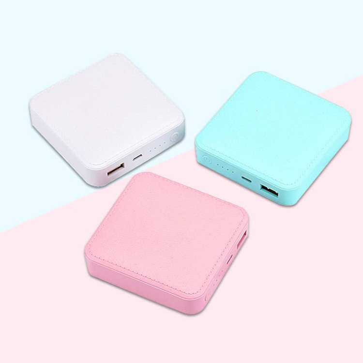 Leather Portable Mini Power Bank