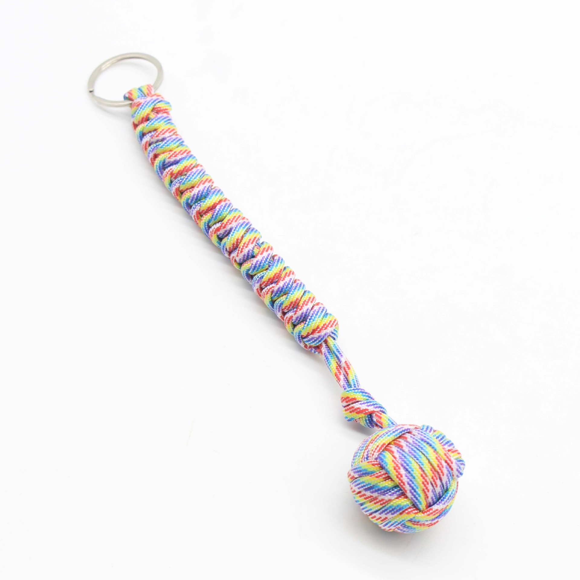 Outdoor Paracord Braided Self-defense Ball Keychain