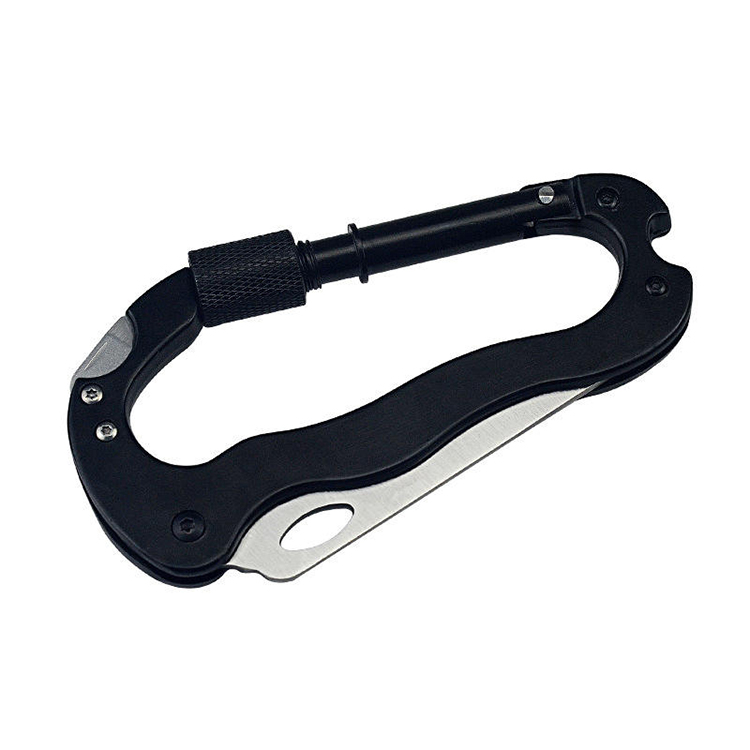 5-in-1 Multitool Outdoor Carabiner Pocket Knife Keychain