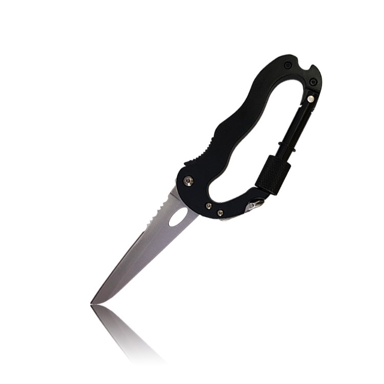 5-in-1 Multitool Outdoor Carabiner Pocket Knife Keychain