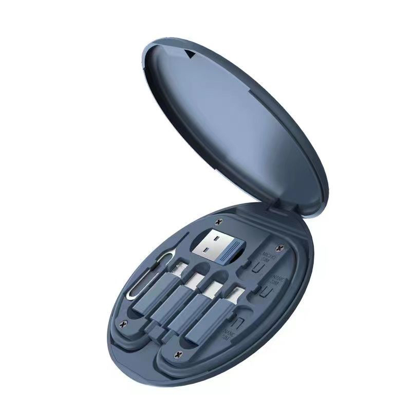 5-in-1 Portable Multifunctional Storage Box Charging Cable