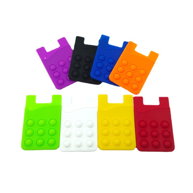 Push Pop Stress Reliever Silicone Phone Wallet