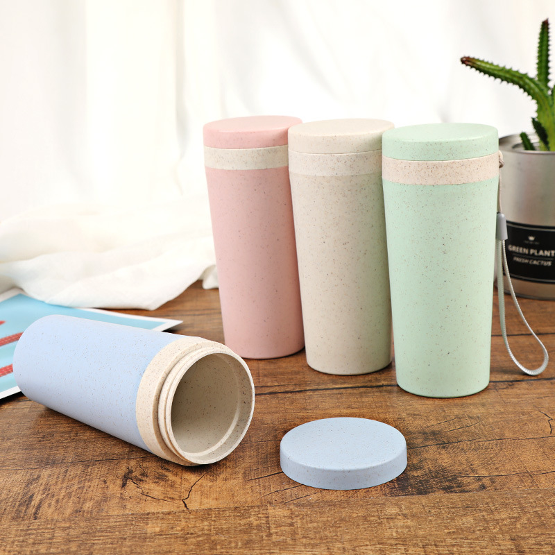 350ML Plastic Wheat Straw Water Bottle