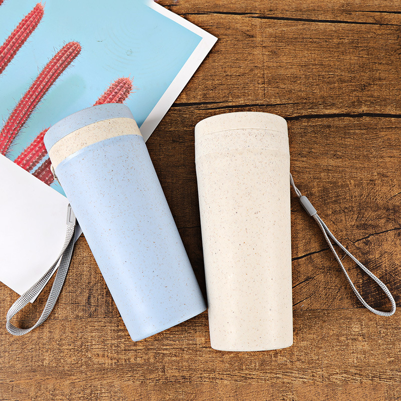 350ML Plastic Wheat Straw Water Bottle