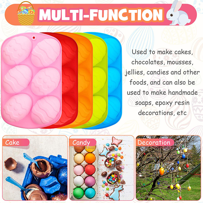 Easter Egg Chocolate Candy Molds Easter Egg Shaped Silicone Cake Molds Silicone Molds Trays