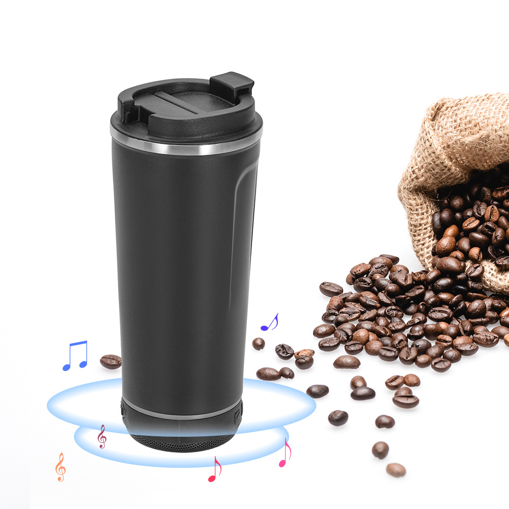 The Fireside Outdoo Speaker Tumbler - 18oz Stainless Steel Tumbler W/Bluetooth Speaker Double-Wall Vacuum Tumbler Drinking Cup