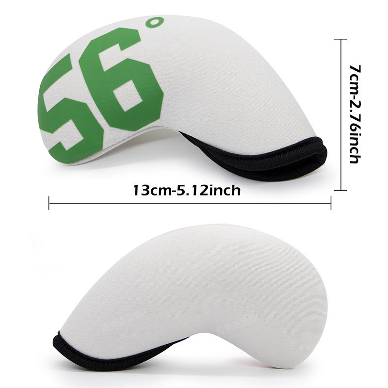 Big Number Neoprene Golf Wedge Covers Set - 4pcs Iron Covers 48 52 56 60 Degrees - Club Head Covers Headcover for Men Golfers