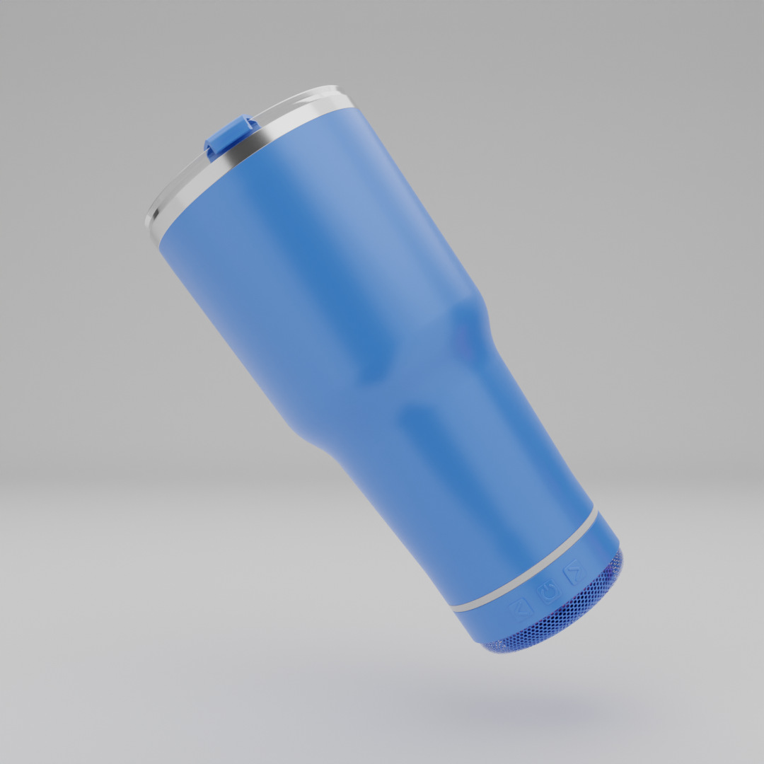 18oz Bluetooth Speaker Tumbler Stainless Steel Vacuum Insulated Coffee Cup Double-layer Powder-coated Travel Cup