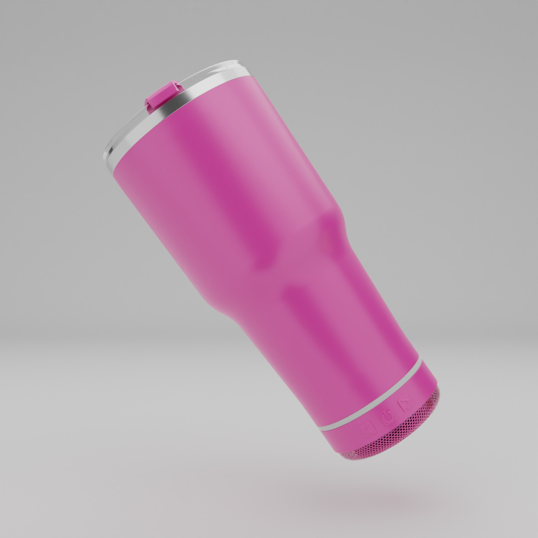 18oz Bluetooth Speaker Tumbler Stainless Steel Vacuum Insulated Coffee Cup Double-layer Powder-coated Travel Cup