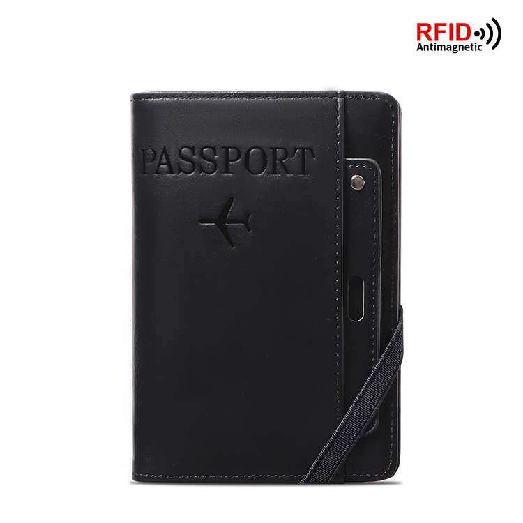 PU Leather Passport Holder with Vaccine Card Slot