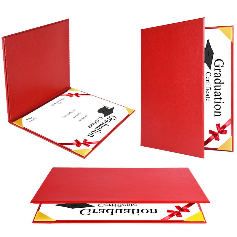 PU Leatherette Diploma Holder Certificate Covers Letter Size Diploma Folder