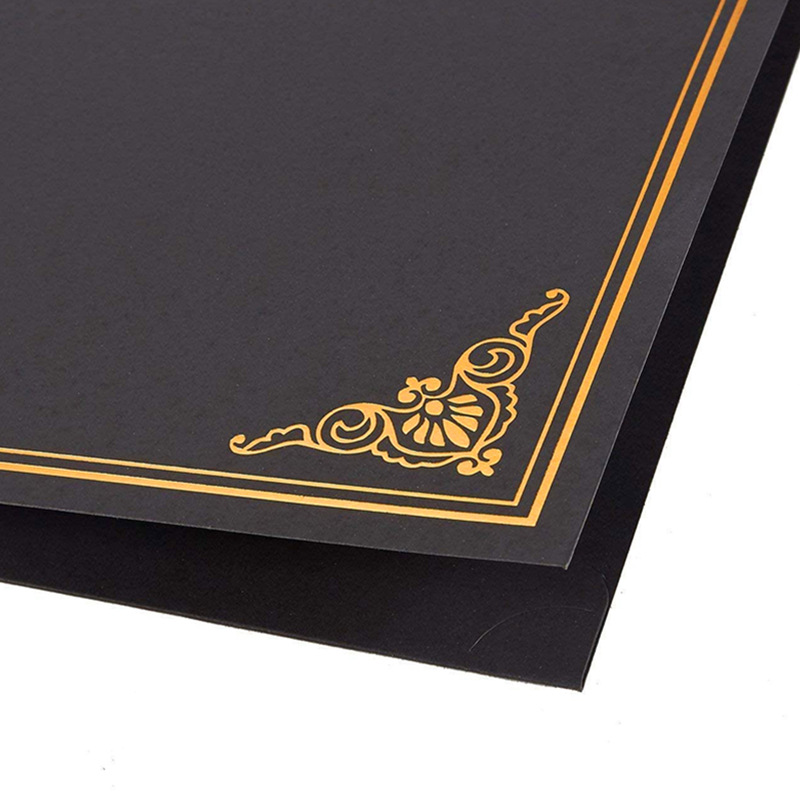 Paper Specialty Cover Folding Diploma Holder for Office, Business Awards, Graduation, School Diploma Holder