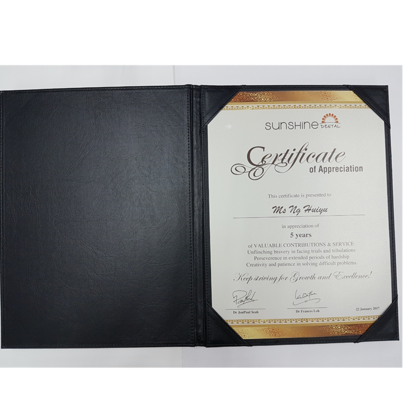 Folded PU Leather Diploma Cover