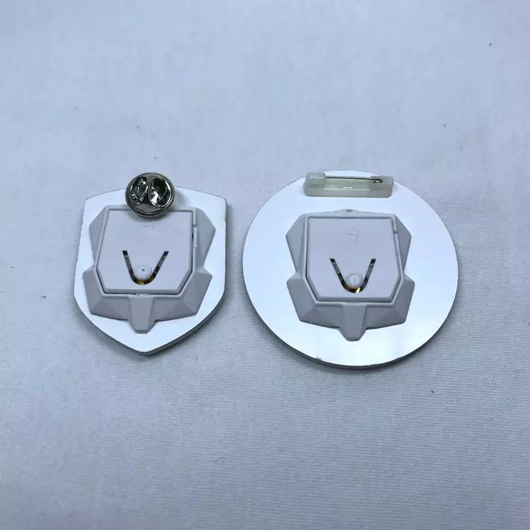 Acrylic LED Flashing Body Light Safety Lapel Pins for Kids and Adults