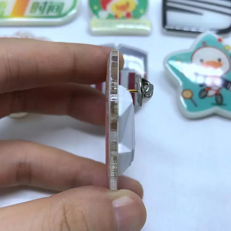 Acrylic LED Flashing Body Light Safety Lapel Pins for Kids and Adults