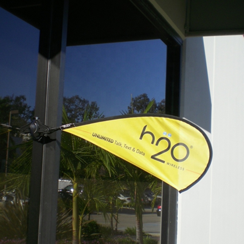 Advertising Mini Car Window Teardrop Flag Double Sided Indoor & Outdoor Commercial Banners Flags (Include Flagpole & Suction Cup)