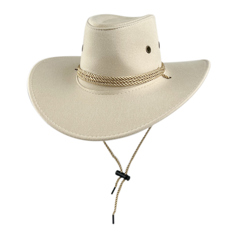 Classic Western Faux Suede Wide Brim Cowboy&Cowgirl Hat