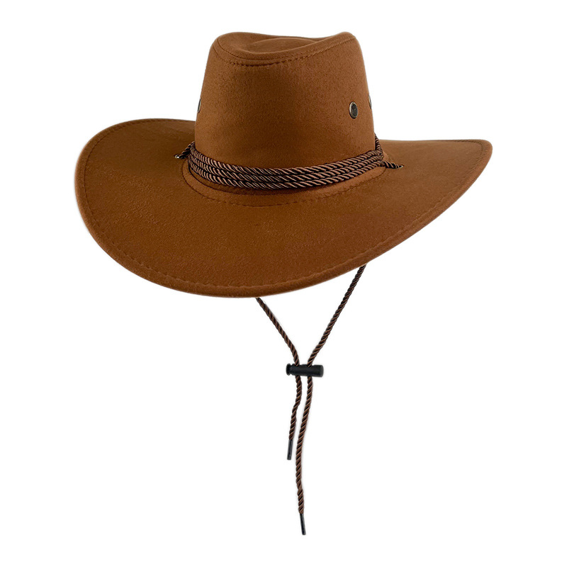 Classic Western Faux Suede Wide Brim Cowboy&Cowgirl Hat