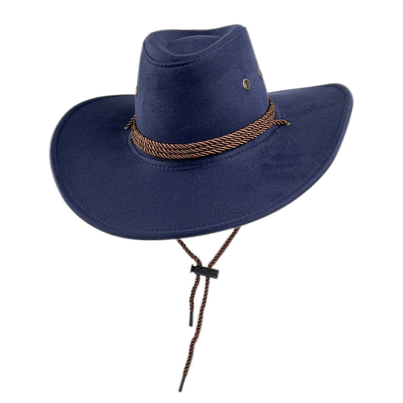 Classic Western Faux Suede Wide Brim Cowboy&Cowgirl Hat
