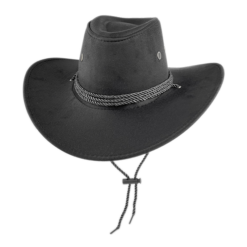 Classic Western Faux Suede Wide Brim Cowboy&Cowgirl Hat
