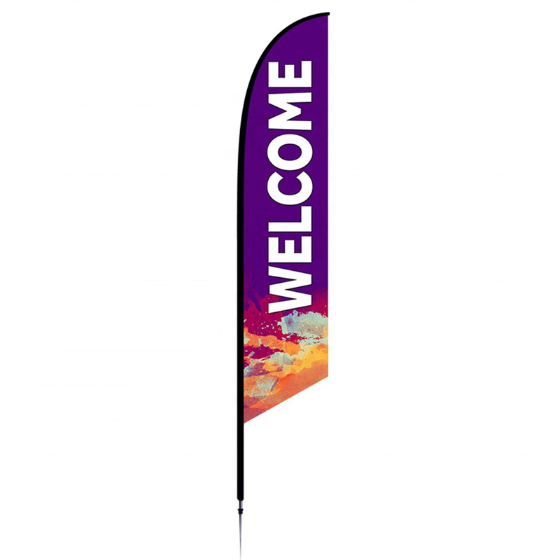 Open Feather Flag with Pole Kit and Ground Stake, Open Signs Swooper Flag Advertising Feather Banner Outside for Businesses 12Feet