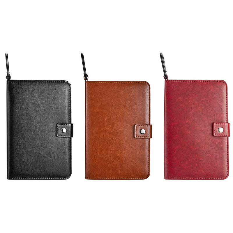 PU Golf Scorecard Holder Yardage Book Cover With Carabiner