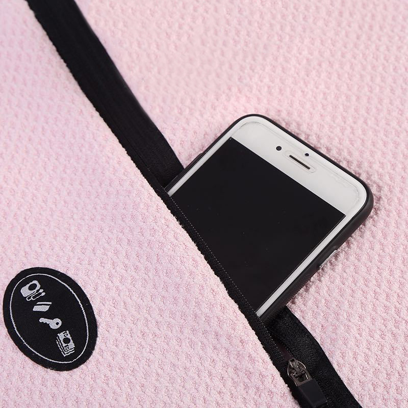 Triangle Zipper Pocket Waffle Pattern Golf Towel 