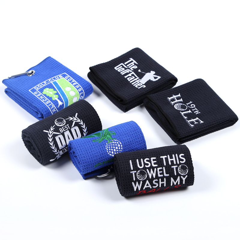 Microfiber Tri-fold Waffle Pattern Golf Towel