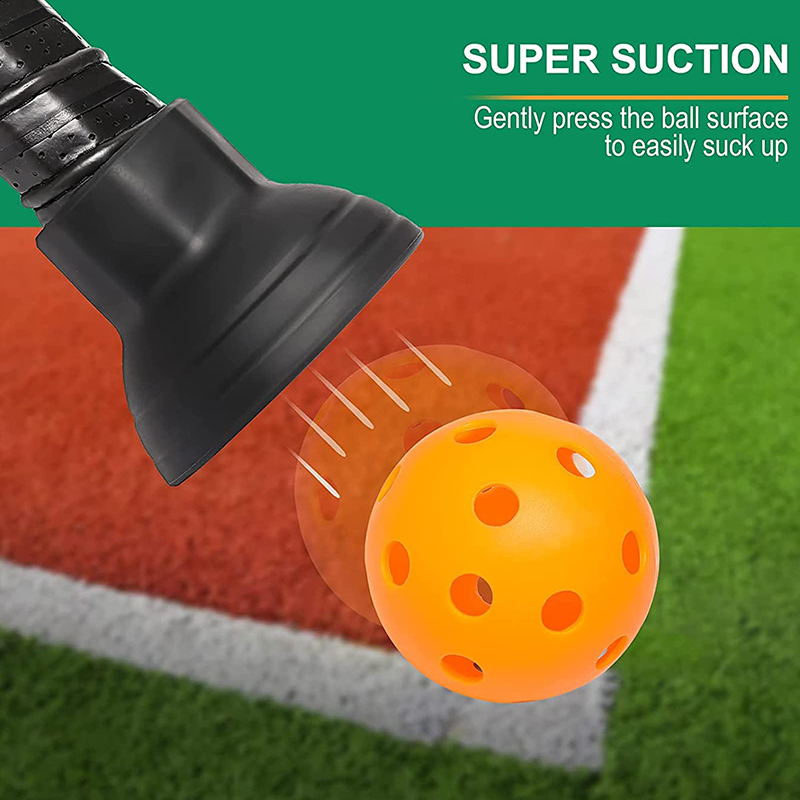 TPE Pickleball Ball Retriever, Easy Attaches to Pickleball Paddle Bottom, Picker Upper Pick Up Pickleball Without Bending Over