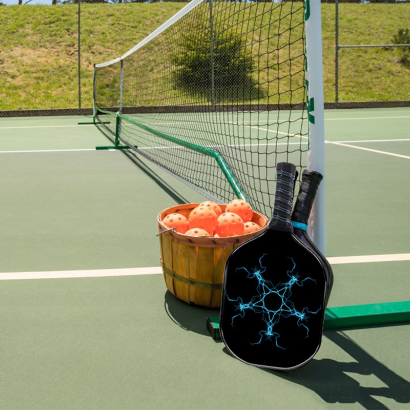 Premium Pickleball Set - 2 Wooden Paddles, 4 Balls & A Carry Bag, Family Sports & Outdoor Pickleball Games, Ergonomic Soft Grip