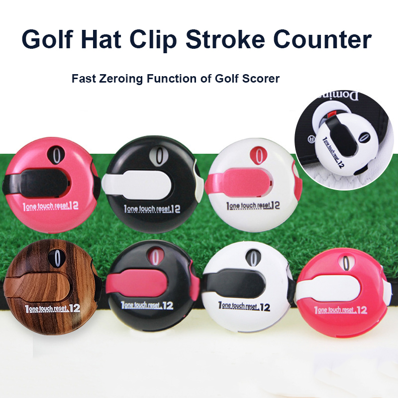 Mini Golf Stroke Score Counter Scoring Keeper up to 12 Shot with One Touch Reset Attach to Glove Belt Bag Hat Polo's for Outdoor
