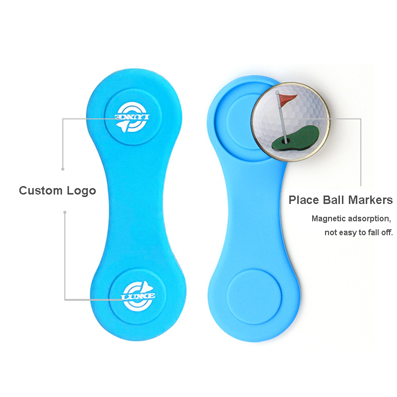 Upgrade Silicone Golf Ball Marker Hat Clip Strong Magnetic Attach to Hats Caps Edge Belt Ball Marker Holder for Women Men Golfer