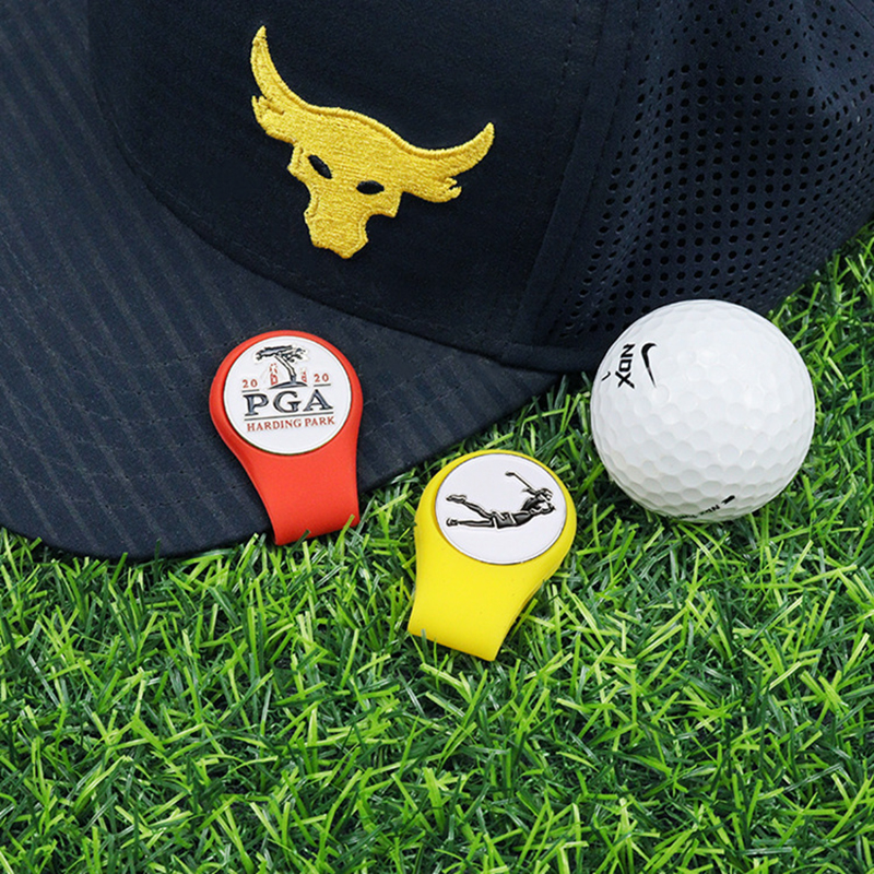 Upgrade Silicone Golf Ball Marker Hat Clip Strong Magnetic Attach to Hats Caps Edge Belt Ball Marker Holder for Women Men Golfer
