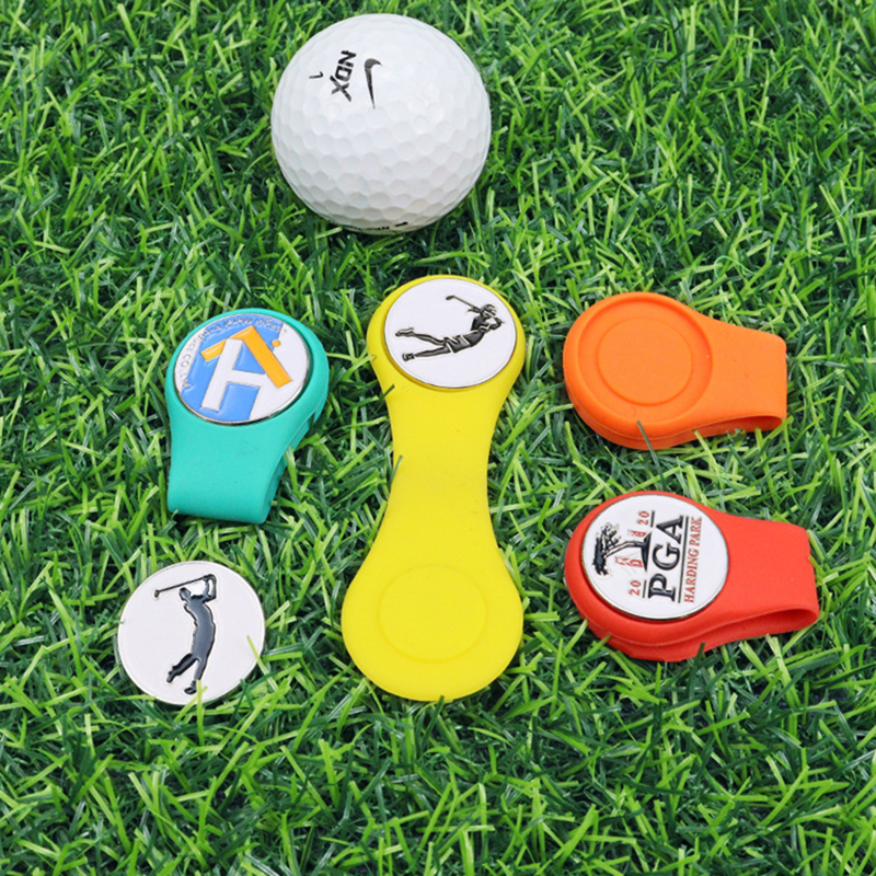 Upgrade Silicone Golf Ball Marker Hat Clip Strong Magnetic Attach to Hats Caps Edge Belt Ball Marker Holder for Women Men Golfer