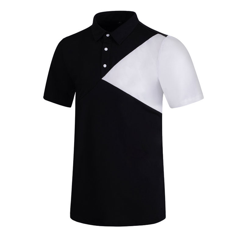 Mens Golf Polo Short Sleeve Shirts 3-Button Moisture Wicking Dry Fit Performance Athletic T-Shirts Collared Casual Polo Shirt