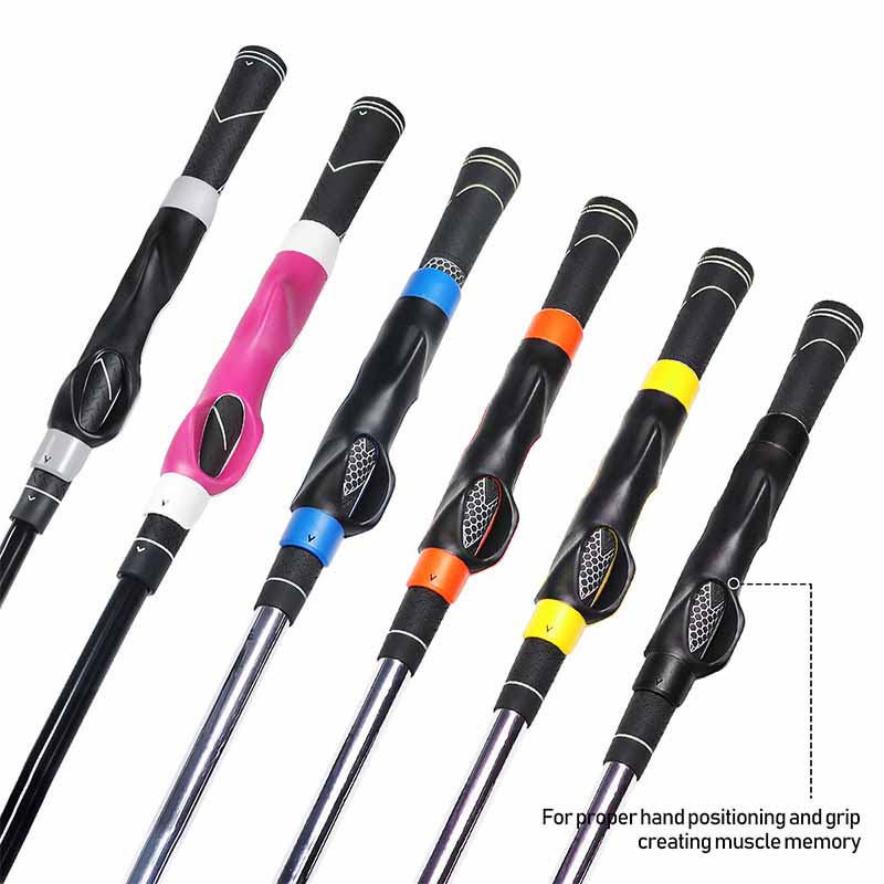 Golf Hand Grip Golfer Training Grip Black Golf Swing Trainer Grips Golf Plastic Swing Trainer Training Grip Aids for Practice